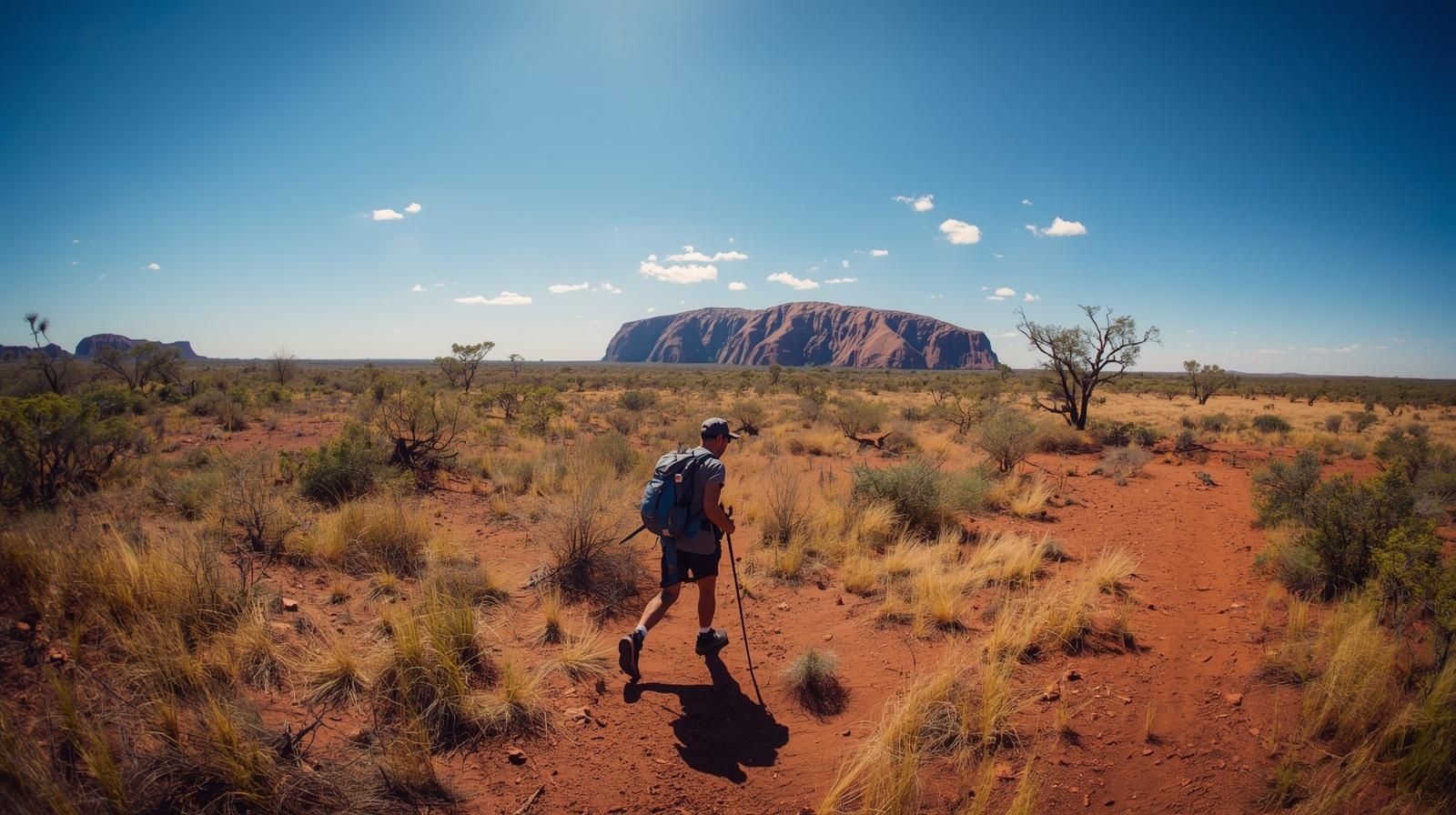 Create a Realistic Image Hiking in Australia